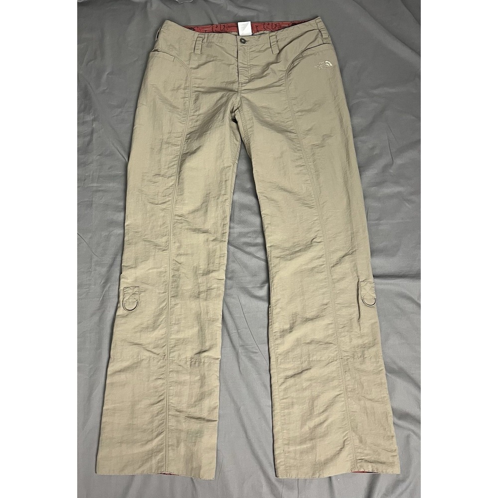 The North Face Women's Roll-Up Hiking Pants Size 6 Khaki 100% Nylon Outdoor